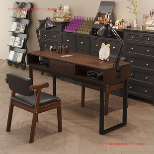 Upgraded Clip Light Hole Manicure Table American Retro Single and Double Manicure Table Free Shipping Nail Salon Economical and Simple Type