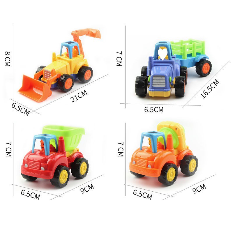 拖拉机玩具儿童农用玩具车挖掘机惯性推土机工程圣诞新年套装