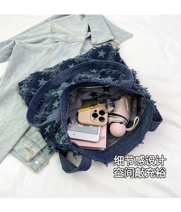 2024 New bucket bag, starry fringed fringe single-shoulder bag, autumn trendy and personalized design handbag, crossbody bag Application Scenario