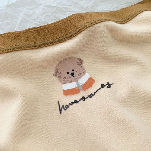 B229 cute fluffy puppy autumn and winter frosted warm girl underwear
