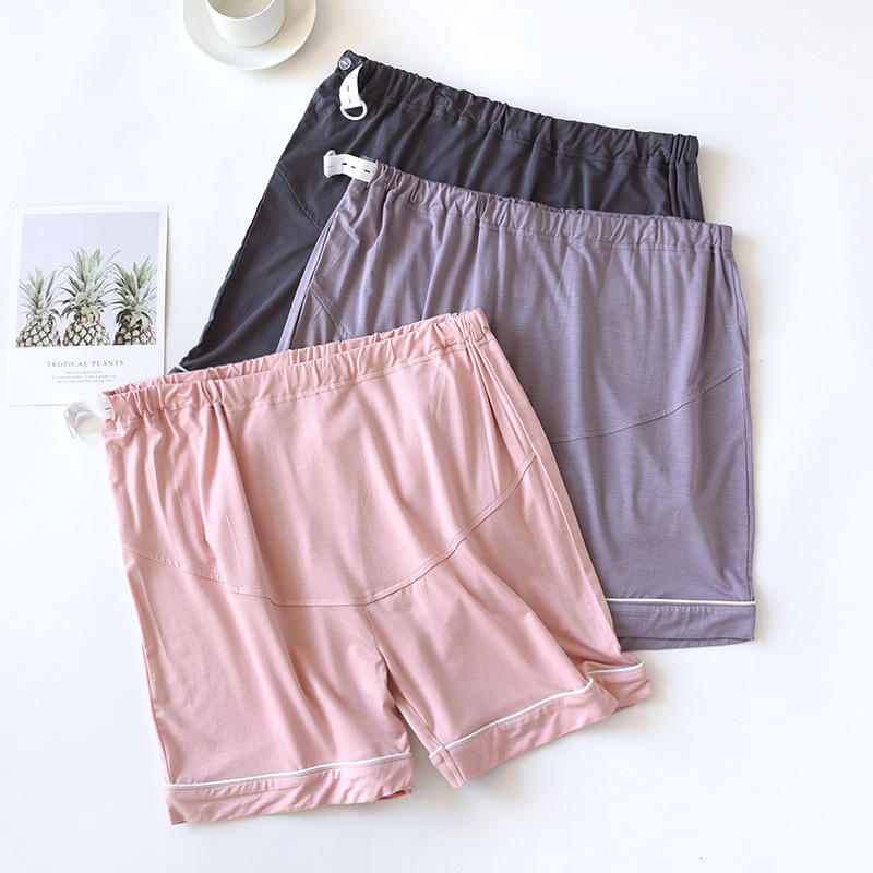 Pregnant Women's Pajama Pants Summer Thin Modal Abdomen Pants Loose plus size Pregnancy Adjustable Home Pants for Outer Wear