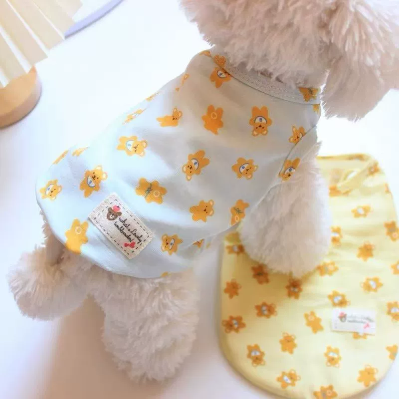 Одежда для кошек и собак, тонкий жилет без рукавов для домашних животных, производитель летней одежды для собак маленького размера Тедди Бишон