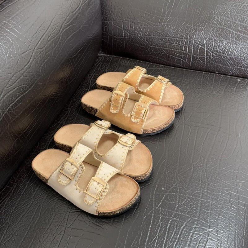 Korean-Style Casual Embroidered Birkenstock-Style Slippers for Indoor and Outdoor Use, 2026 New Model, Beach Slip-On, Niche Style 02
