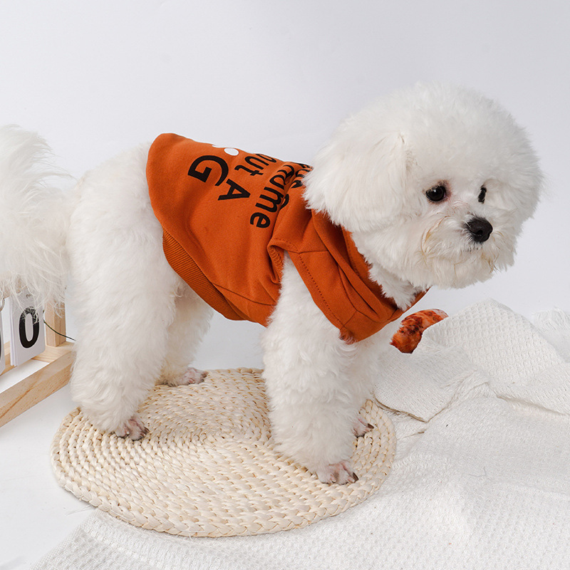 ペット服春夏薄手小型犬ペット犬服フード付きスウェットシャツ小型犬フード付き服|undefined