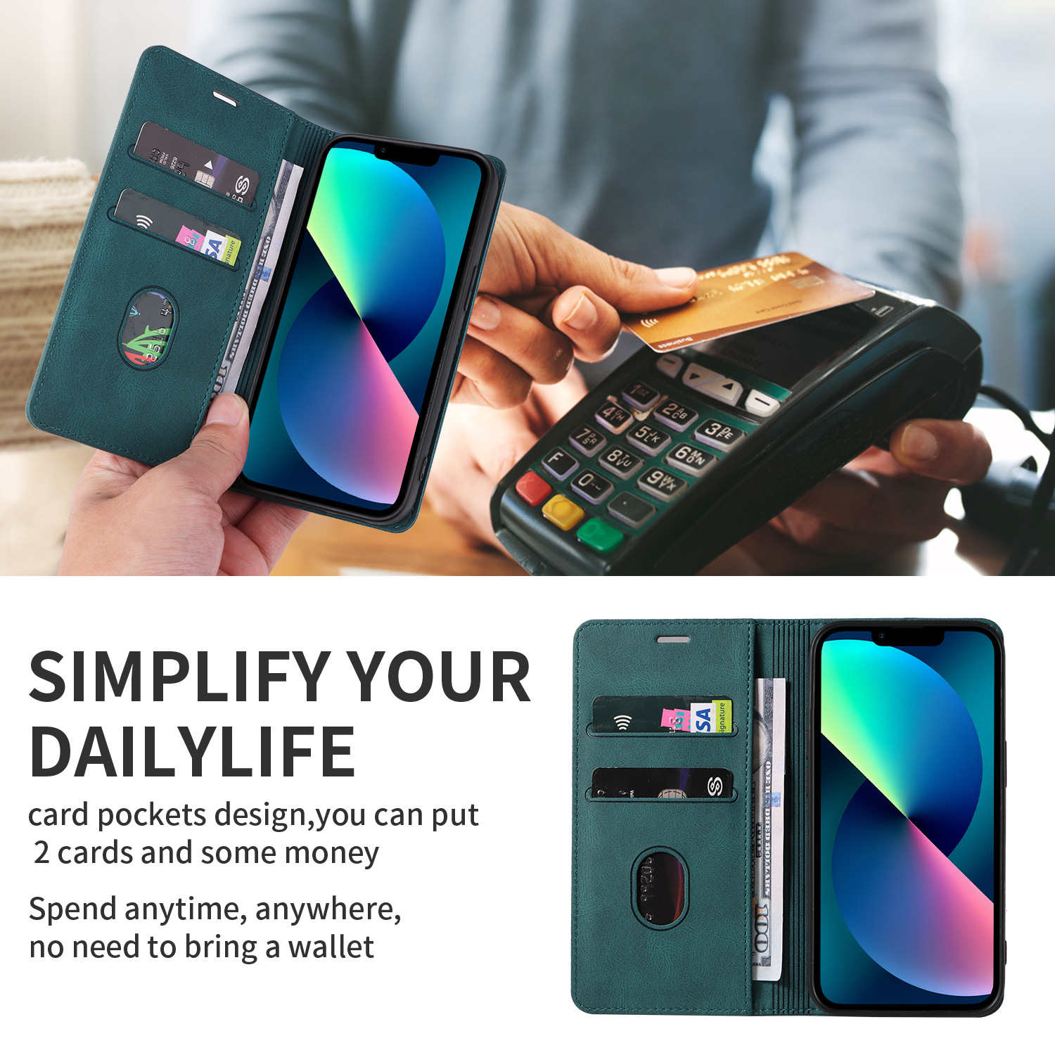 Leather Wallet Case For Iphone 17 16 Se 3 And Samsung S25 Models_voghion.com