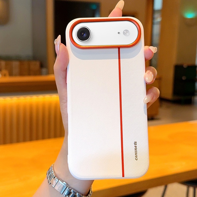 Aplicable para iPhone17ProMax oro armadura tres cubierta de naranja caja de teléfono de metal naranja lente cubierta de anillo de protección manzana 17 image 8