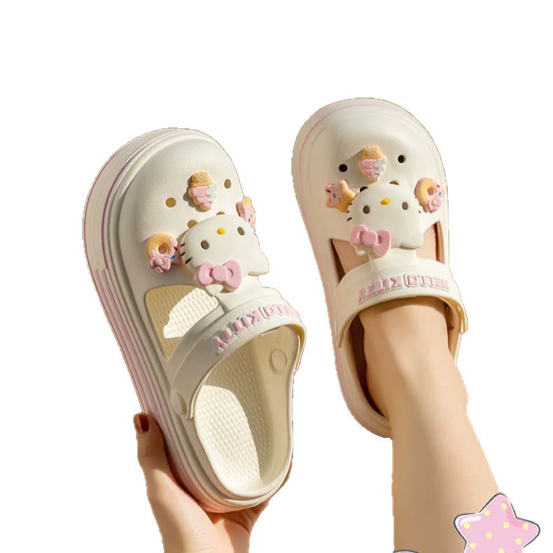 Hello Kitty, детская обувь, стягивающееся для девочки, тапочки, семейный стиль