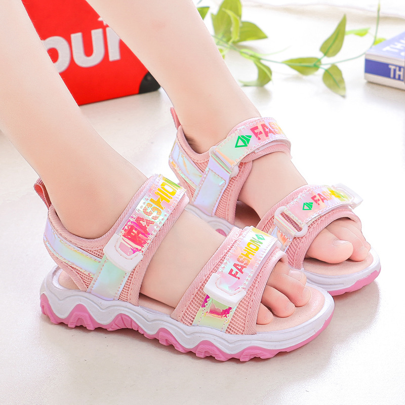 女童凉鞋2021夏季新款韩版儿童沙滩凉鞋软底中大童女孩露趾凉鞋