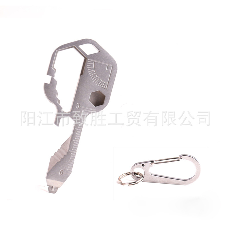 Los fabricantes suministran portátil 24-en-1 herramienta clave superficie pulido al aire libre mochila Quick-hanging hebilla EDC gadget