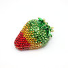 Strawberry, metal storage system, enamel, decorations, fashionable jewelry, diamond encrusted, wholesale