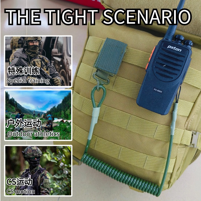 Cinturón Táctico Multifuncional de Venta Caliente en Amazon, AliExpress y EBAY, Decoración de Mochila, Cuerda de Seguridad Práctica para Exteriores