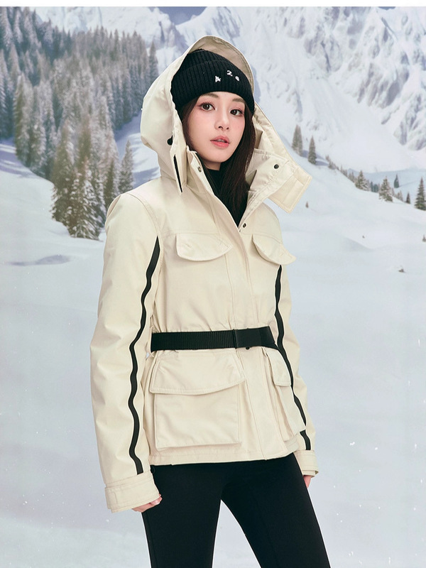 明星同款三防工装羽绒服女2025冬季新款运动登山服冲锋户外外套潮|undefined