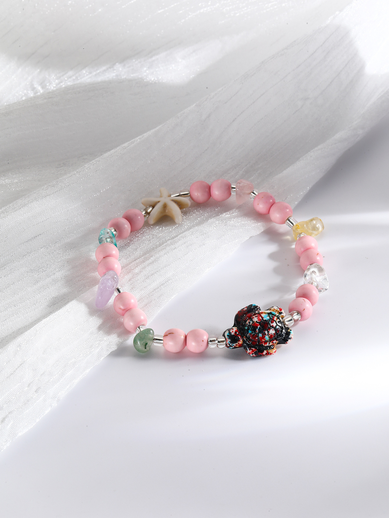 Turquoise Chain Material Vacation Starfish Turquoise Beaded Chain Beaded Bracelets Wholesale