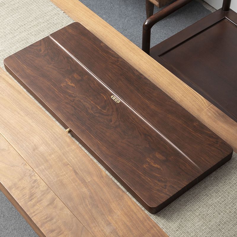 Placa de té de madera sólida, mesa de té simple de oficina, mesa de té china, almacenamiento y drenaje de agua, mesa de té eléctrica