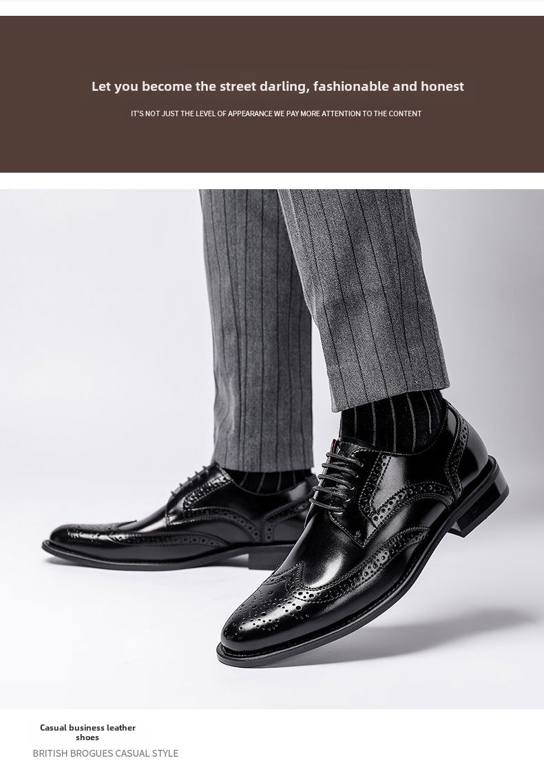 British Style Men's Business Leather Shoes - Formal Footwear_voghion.com