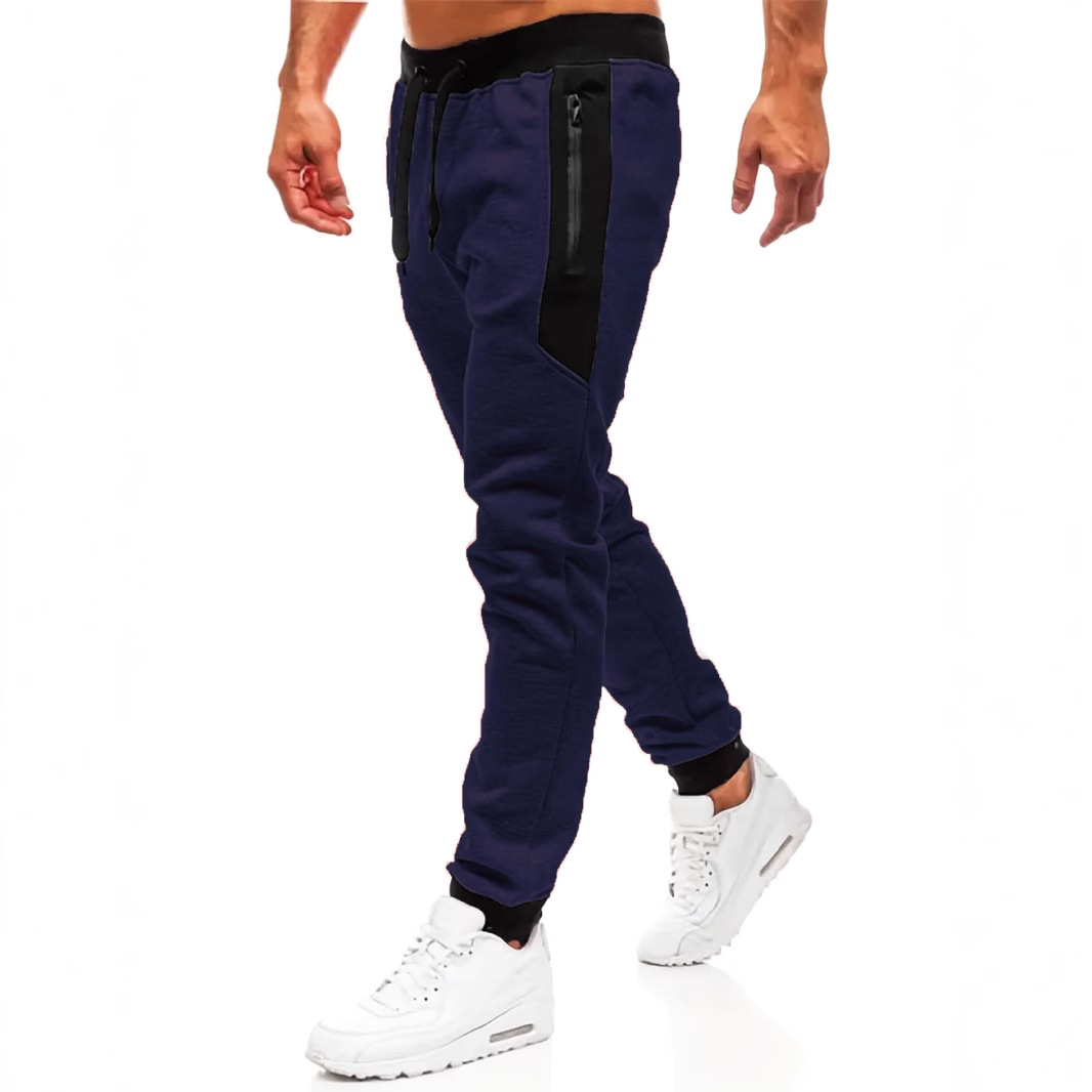 Men's Fleece-Lined Joggers – Slim Fit Workout Pants With Zipper Accents (S-3XL, 6 Colors, Machine Washable)_voghion.com