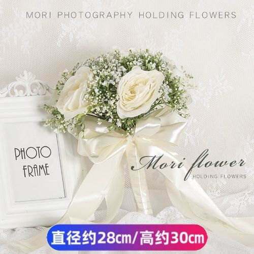 手捧花新娘结婚红色玫瑰新款森系婚礼仿真花拍照道具领证捧花球|undefined