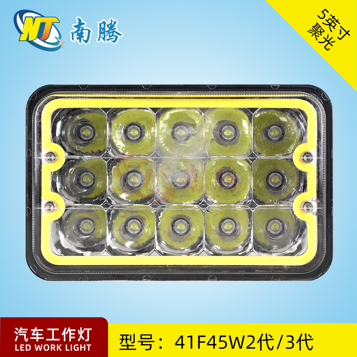 Luz de trabajo LED de 5 pulgadas y 45W, luz para automóvil, luz para vehículos todoterreno, luz para motocicleta, luz para camión, luz para montacargas, muy vendida, súper brillante.