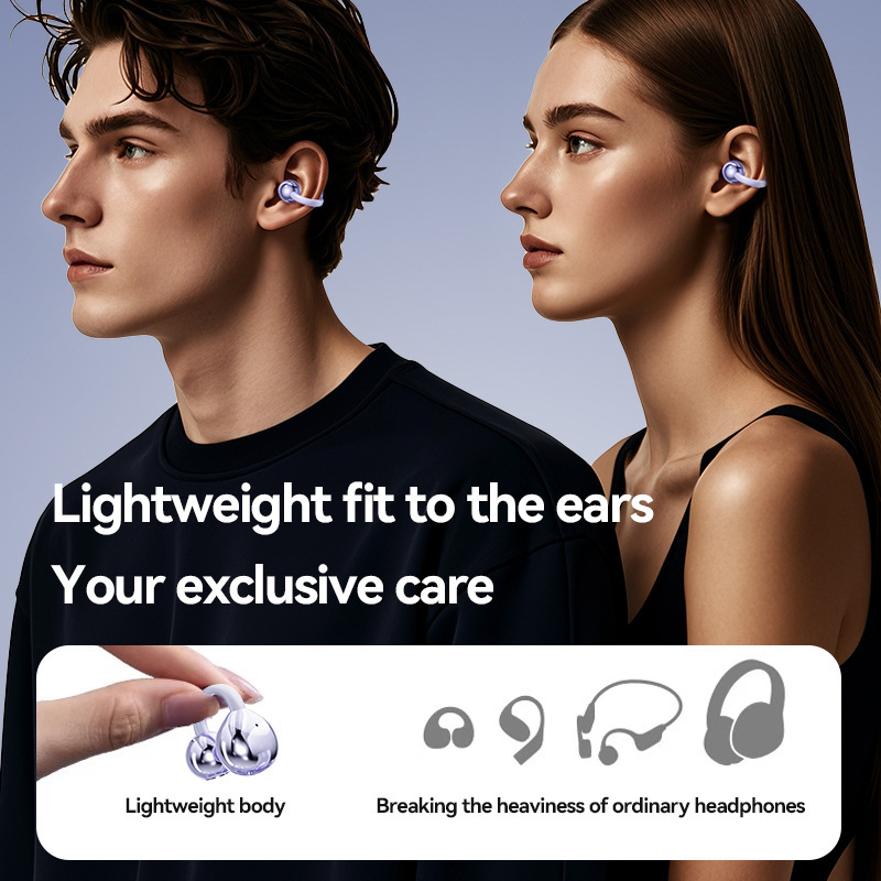M91 国境を越えた電子商取引インテリジェント AI 翻訳イヤークリップタイプ非インイヤーワイヤレス Bluetooth ヘッドセット、長いバッテリー寿命と高品質|undefined