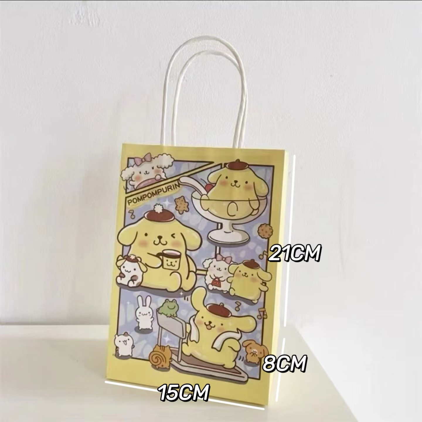 2호 옐로우 푸딩, 백소가죽, 소형 15*8*21 cm (특정 사이즈는 그림에 표시되어 있습니다)