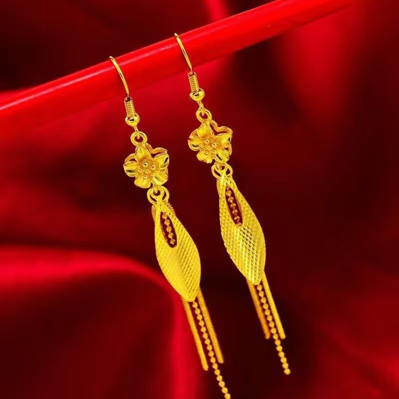 Fashionable universal earrings with tassels, wholesale