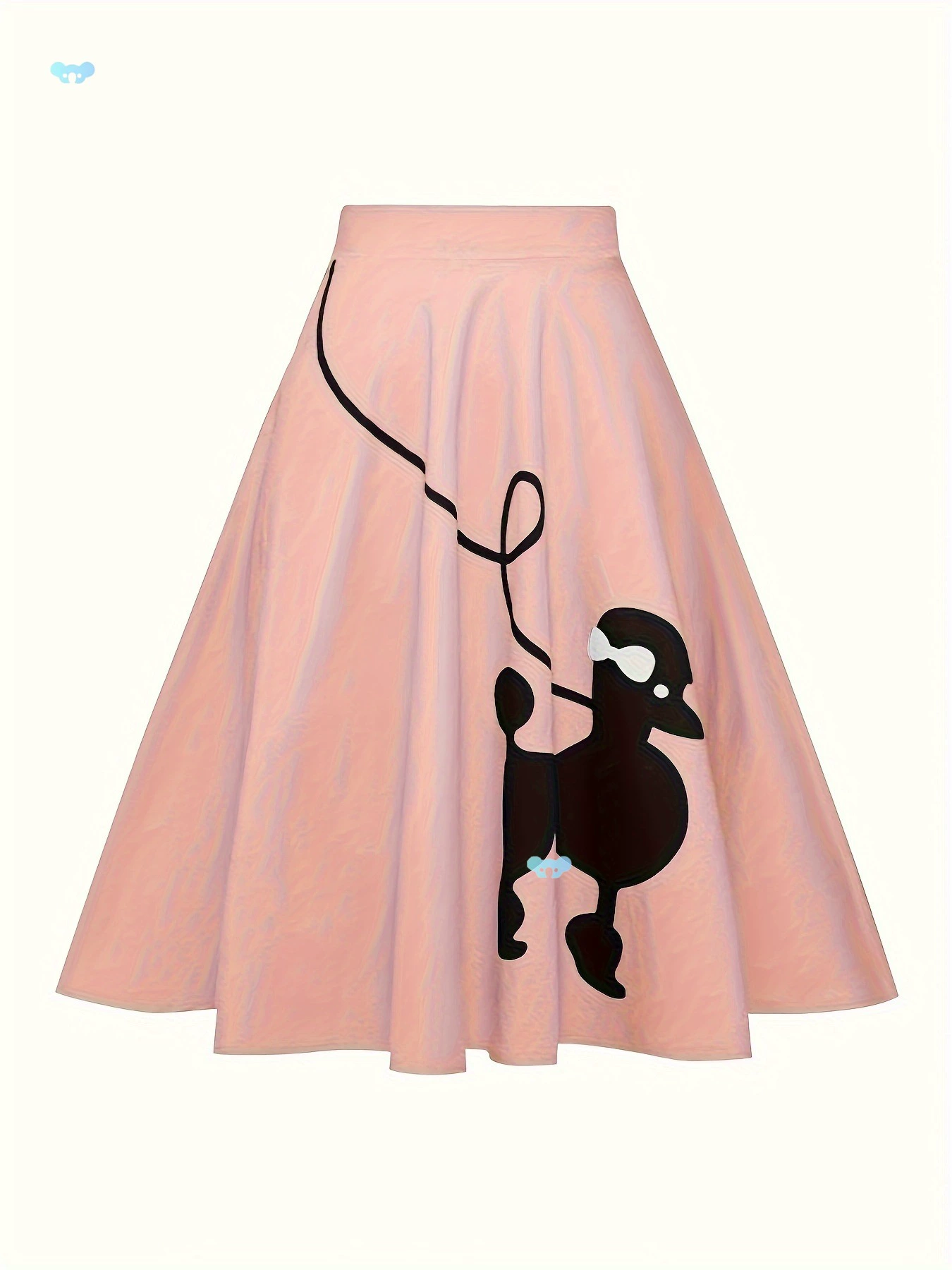 Женская юбка-пудель с высокой талией и принтом собаки, винтажная юбка 50-х годов, трансграничная