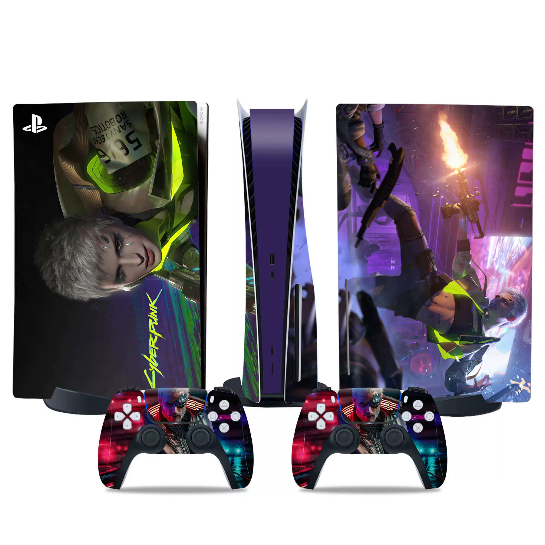 PS5 console skin, optical drive version, colorful vinyl film, removable adhesive
