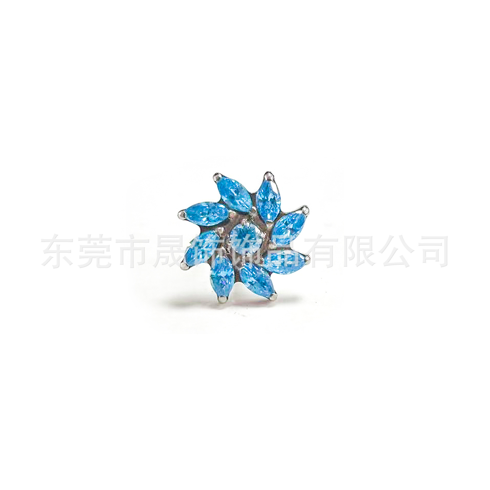 F136 Titanium 旋转风车 Ear Stud Flower Ring 型 Helix Cartilage Stud G23 Implant Grade Titanium Cubic Zirconia Labret Stud Tongue Barbell Piercing Jewelry