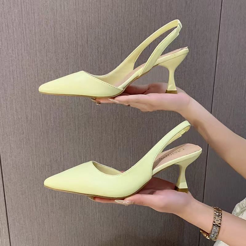 All-Match Sandals Design Sense Elegant Baotou Sandals 2024 New Pointed Stiletto Heel Shoes Niche Women's High Heels All-Match Sandals Design Sense Elegant Baotou Sandals 2024 New Pointed Stiletto Heel Shoes Niche Women's High Heels