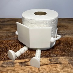 国境を越えた人気のトイレット ペーパー ホルダー トイレット ペーパー ホルダー 3D プリント読書パートナー ロール ペーパー ホルダー装飾品