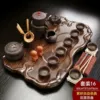 16 Double Lotus Tea Tray Purple Clay Automatic-Accessory B