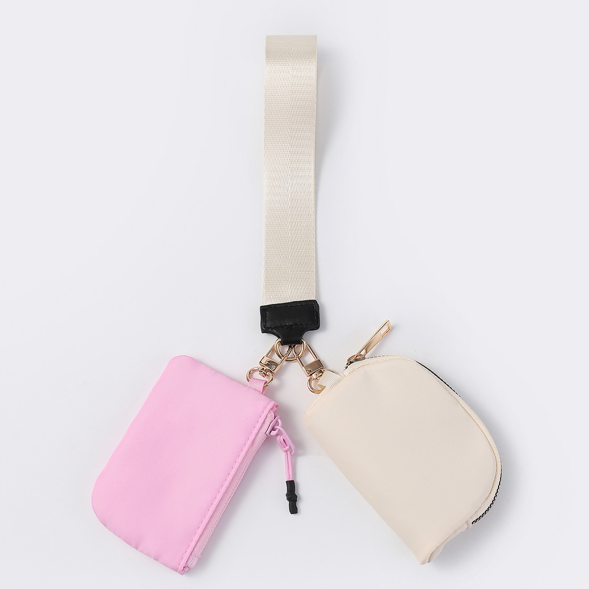 Bolso de muñeca transfronterizo LULU con el mismo estilo Mini bolso de color de moda portátil Estuche para llaves de almacenamiento impermeable de nailon