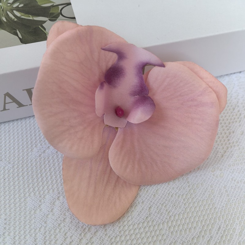 模擬胡蝶蘭ヘアピン、花頭飾り、ヘアアクセサリー、花壁ガーランド、フラワースタイリング、造花、模擬DIY花頭素材|undefined