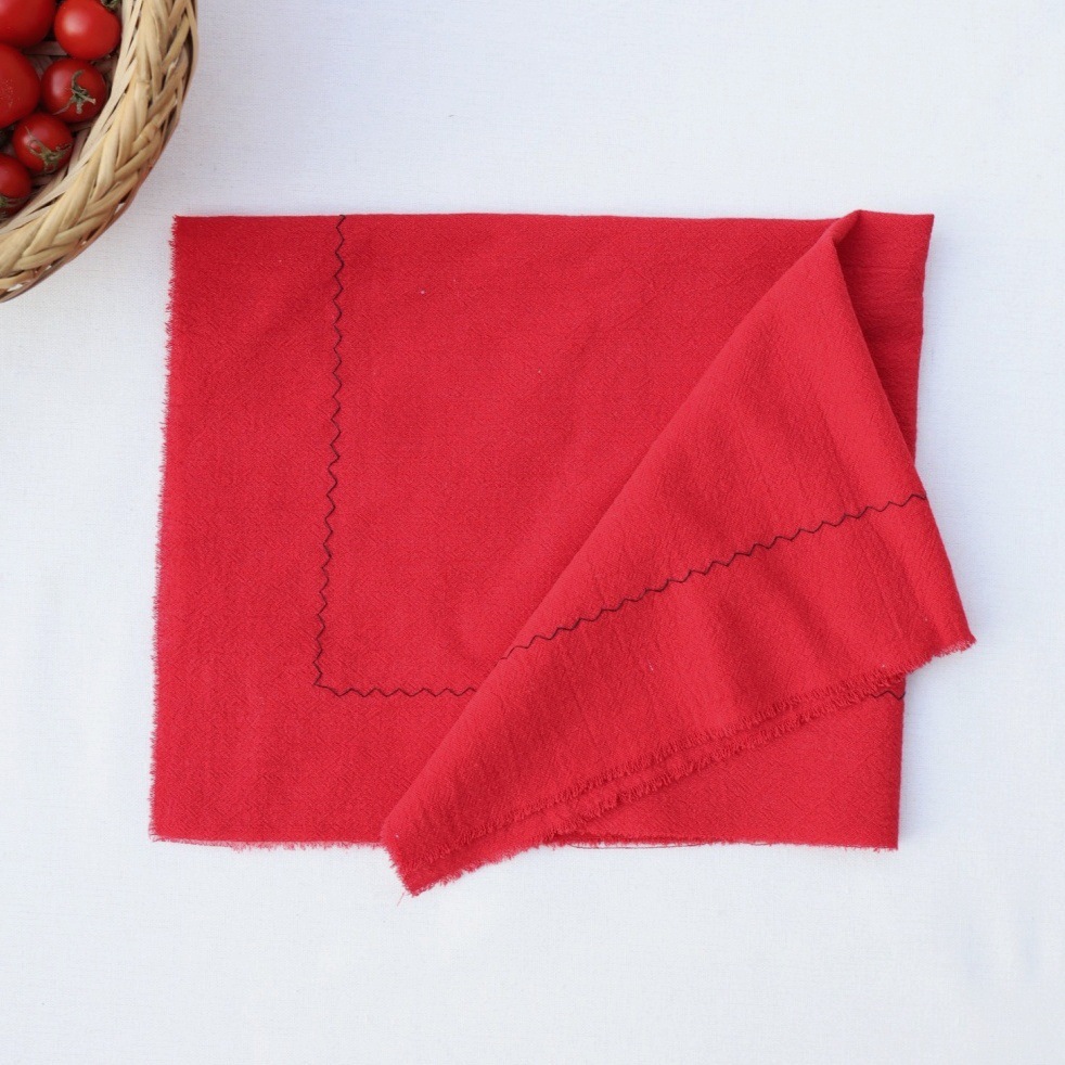 Servilleta lisa Algodón lavado Paño de boca de algodón puro Almohadilla de encaje Almohadilla de mesa Fondo de tiro gourmet Almohadilla de cocina transfronteriza Tela de servilleta
