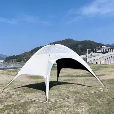 Multi-Person Canopy, Avtomobil yan çətirləri - off-white-dome-canopy-310300210-titanium-silver-sun-protection-and-heat-insulationlarge-spacequick-installation