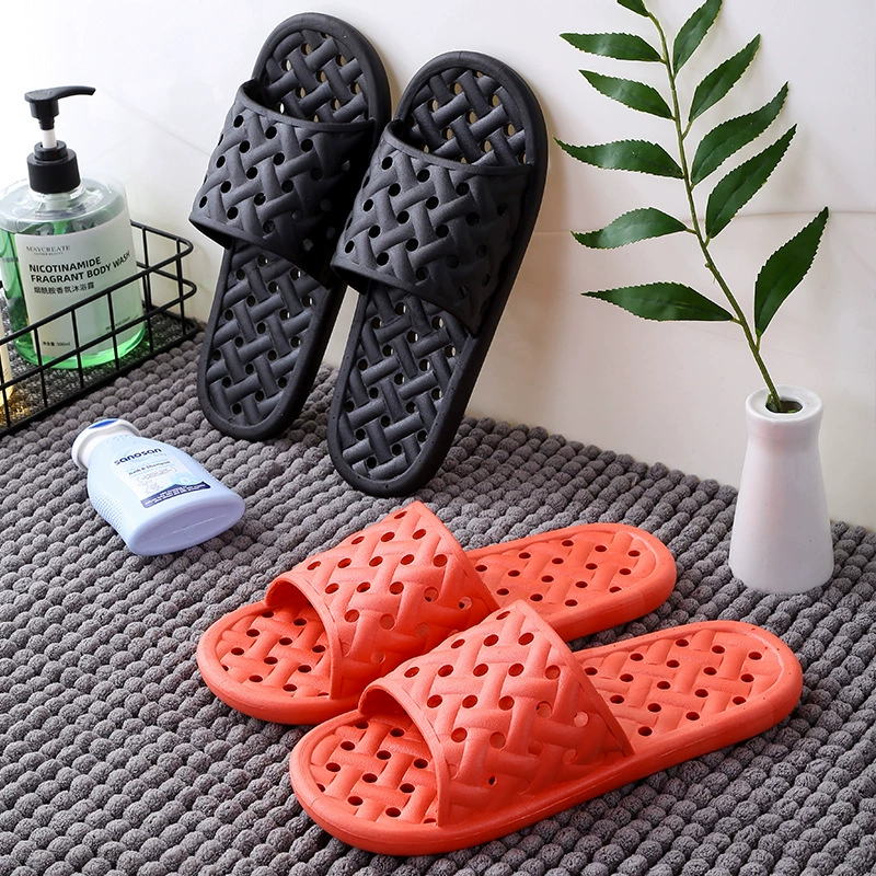ПВХ Утечка Ванна Отель Отель Туалетные тапочки Противоскользящие Летняя Ванная комната Нескользящие независимо от левых и правых тапочки