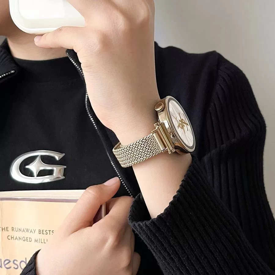 Подходящие для Huami amazfit Mi watch youth version металлический тонкий хлеб ушной магнитный ремешок Huami 1/2GTR2