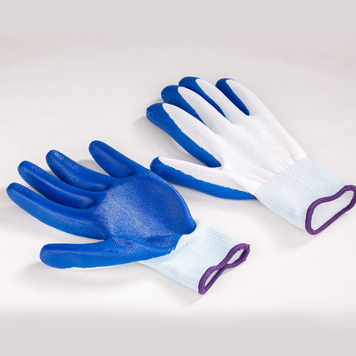 Thirteen-needle nitrile gloves for construction work, durable work gloves, thick labor protection dipped work gloves