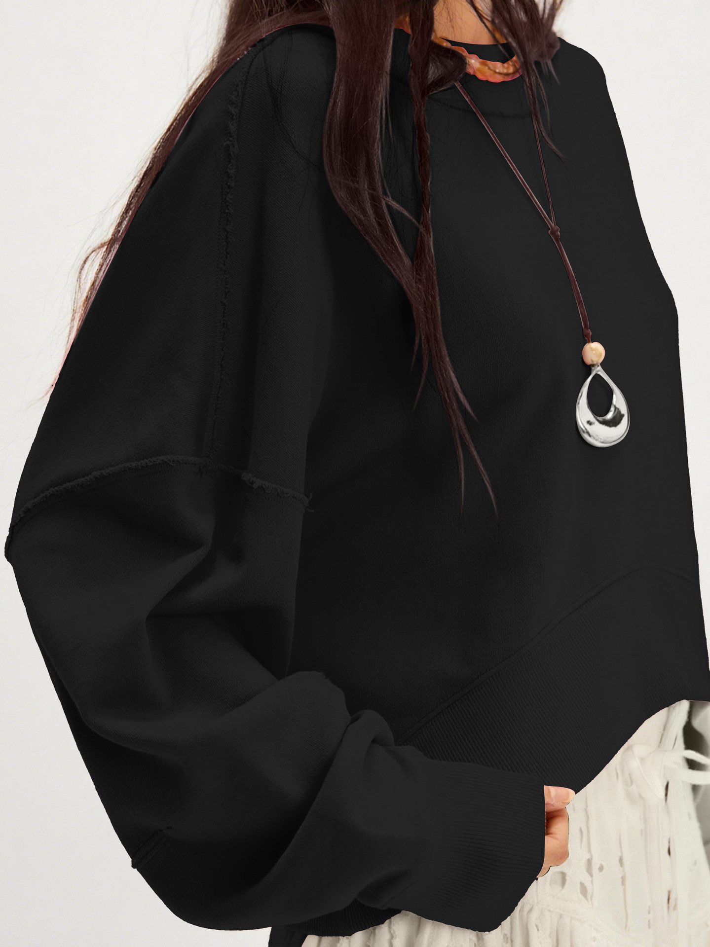 Women's Long Sleeve Pullover Sweatshirt Casual Autumn Winter_voghion.com