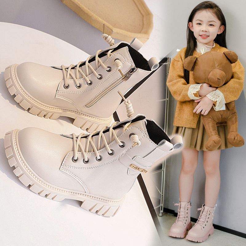 女童靴子秋冬2025新款韩版儿童马丁靴中大童小女孩单靴公主皮短靴