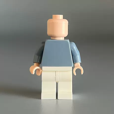 Body minifigure - upper light blue and lower white
