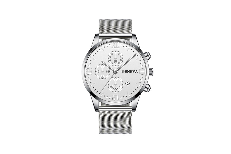 Color Block Pattern Casual Color Block Buckle Quartz Watch Men's Watches