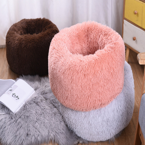 Cat Bed Round Pet Bed Plush Dog Bed Dog Mat Winter Warm Pad Wholesale Pet Supplies