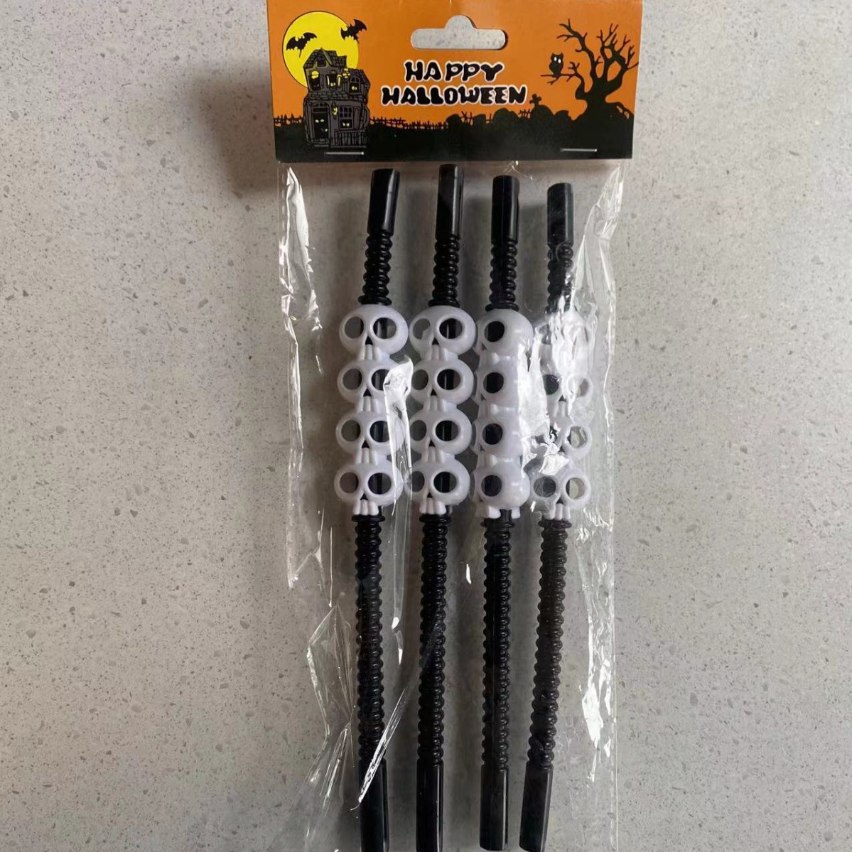 Transfronterizos Halloween bebida fiesta paja creativa calabaza paja calabaza forma de paja