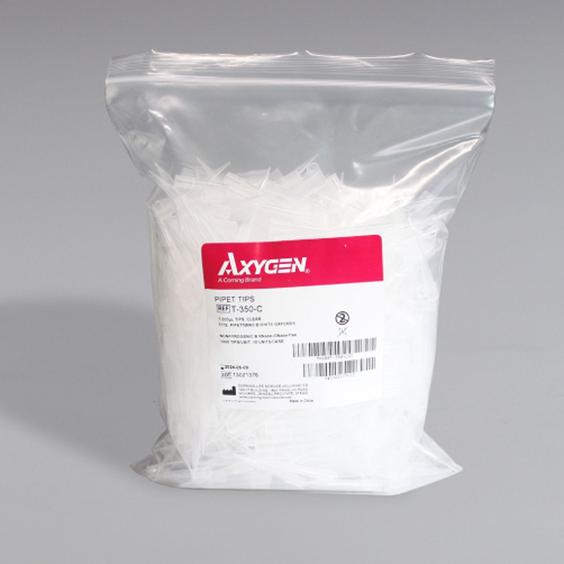 爱思进Axygen T-350-C 300UL透明吸头 1000个/袋