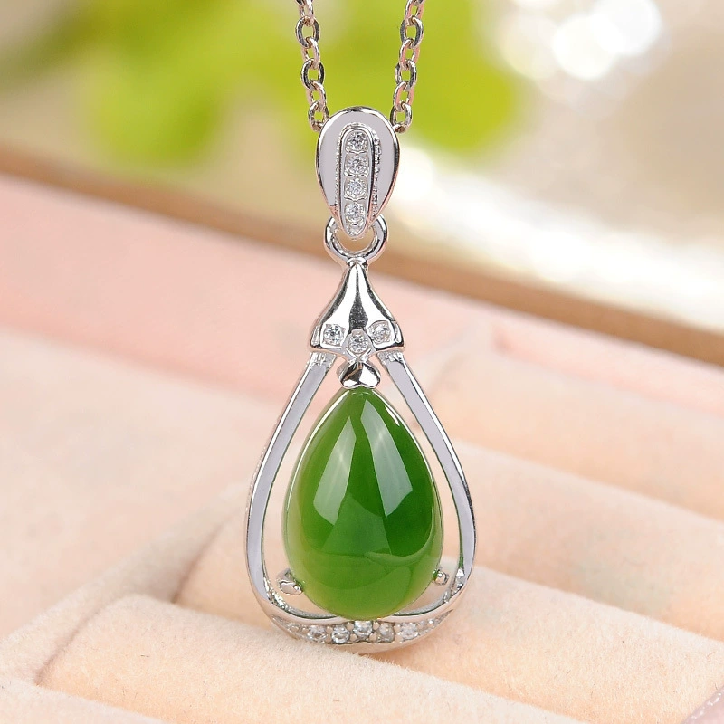 Очищенная яшма из старинного материала не jade, подвеска из белого нефрита, образец серебро 925, оптовая