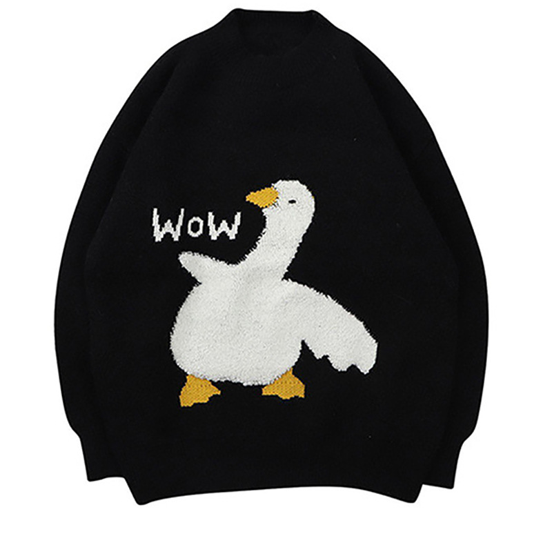 Sweater loose outer wear autumn/winter Korean version top  new autumn outfit pullover knit men's and women's fashion_voghion.com