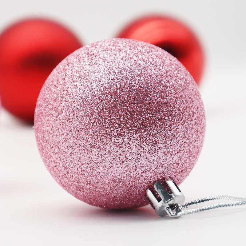 クリスマス装飾品3/4/5/6/8cmバレルメッキプラスチッククリスマスボールセットクリスマスツリー装飾ストラップ|undefined