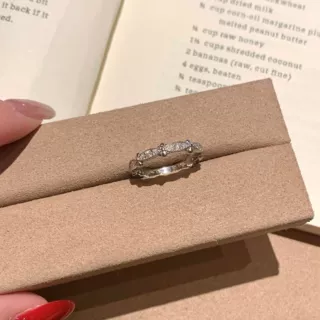 S925纯银鸢尾花小排戒戒指女中古风高级感小众设计指环小红书爆款