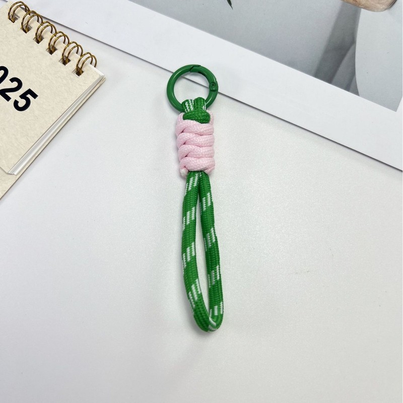 カラーブロック結び目携帯電話ストラップクリエイティブショートストラップキーホルダーストラップリング取り外し可能な紛失防止ストラップスクールバッグペンダント|undefined